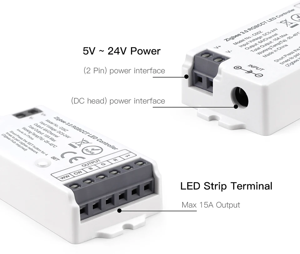 Description Picture 4 of itemZigbee 3.0 Smart Home RGB Led Controller,Dimmable RGBCCT LED Strip Controller,Wifi Switch for COB 5050/2835 Neon Led Tape Dimmer