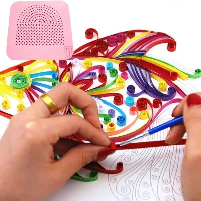 Handmade Paper Folding Crafting Grid Guide Paper Quilling Handmade Craft DIY Paper Quilling Tool DIY Craft Tool - 2