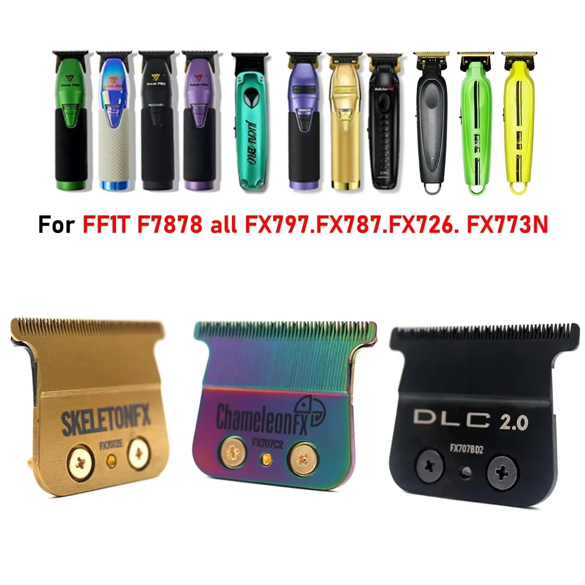 Replaceable DLC Blade For JUCAI PRO F7878 FF1T Hair Clipper Trimmer