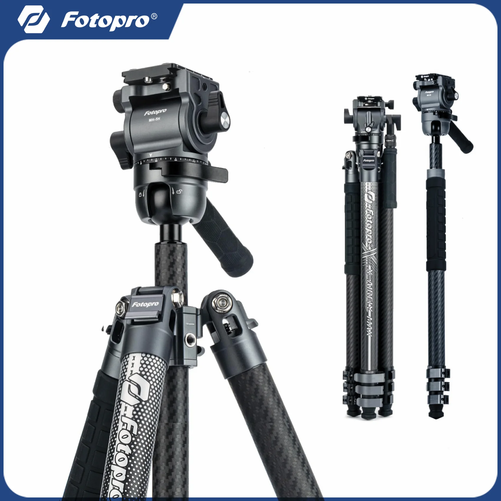 Fotopro 62 Inch Carbon Fiber Tripod For Camera Ultralight Travel Camera Tripod Max Loads Up 22lbs X Aircross 3 Green - View #5