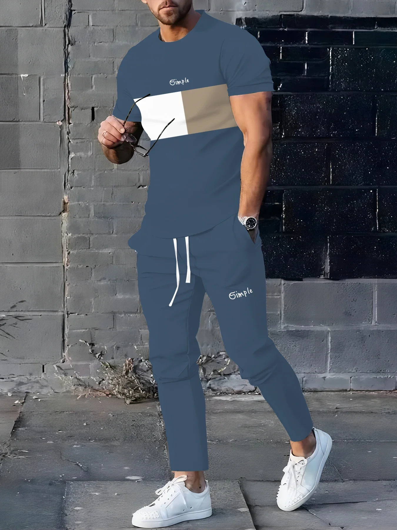 الرجال الصيف الربط رسالة ثلاثية الأبعاد نمط مطبوع تنفس التجفيف السريع قمة العصرية لينة الشارع الجولة الرقبة تي شيرت مجموعة