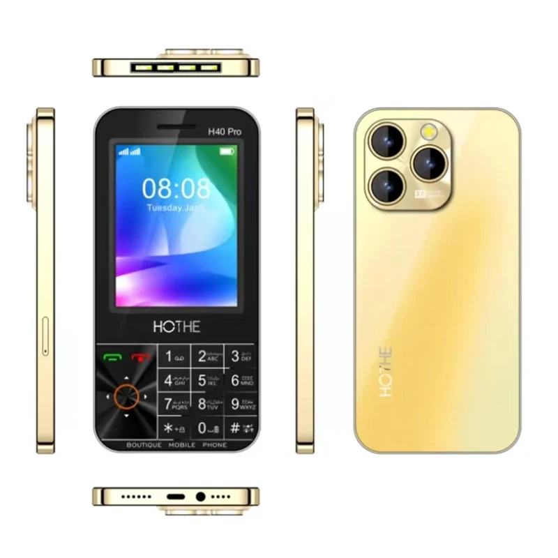 H40 PRO Push Button Mobile Phone,3.5 inch,Dual Sim,Bluetooth,Flashlight,MP3 MP4,Wireless FM,Camera,Vibration,Cheap CellPhone 2