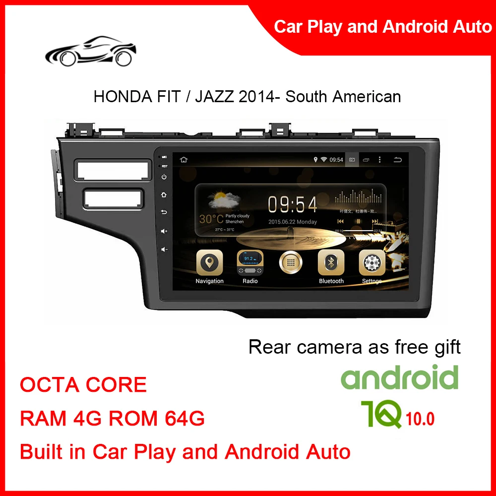 

CUSP Big Screen Android GPS Car For HONDA FIT / JAZZ 2014- 9inch 4G+64G Waterproof External Car Bds Glonass GPS Antenna