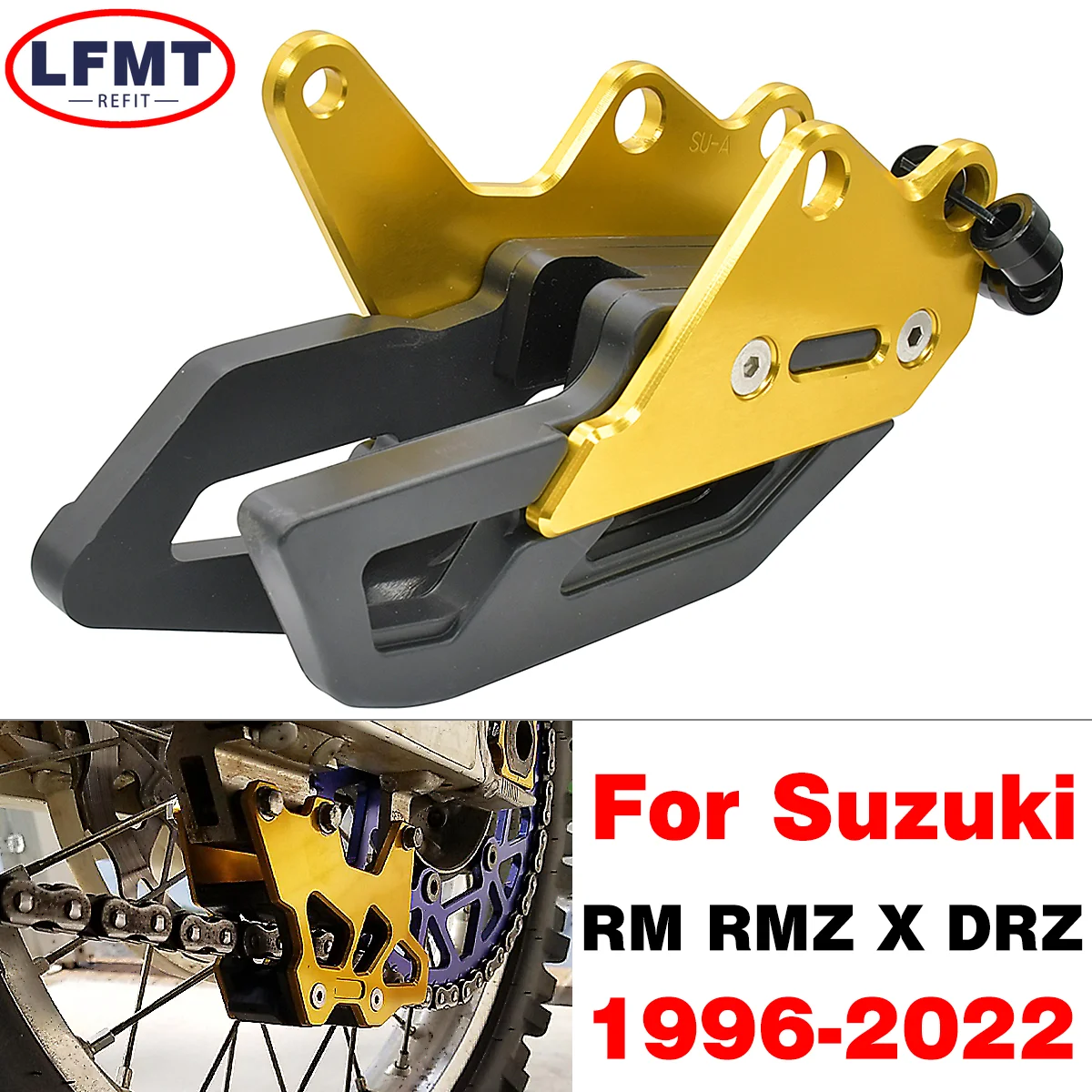 

For Suzuki RM125 RM250 RMZ250 RMZ450 RMX450Z DRZ250 DRZ400 DRZ400E DRZ400S DRZSM 1996-2022 Motorcycle CNC Chain Guide Guard