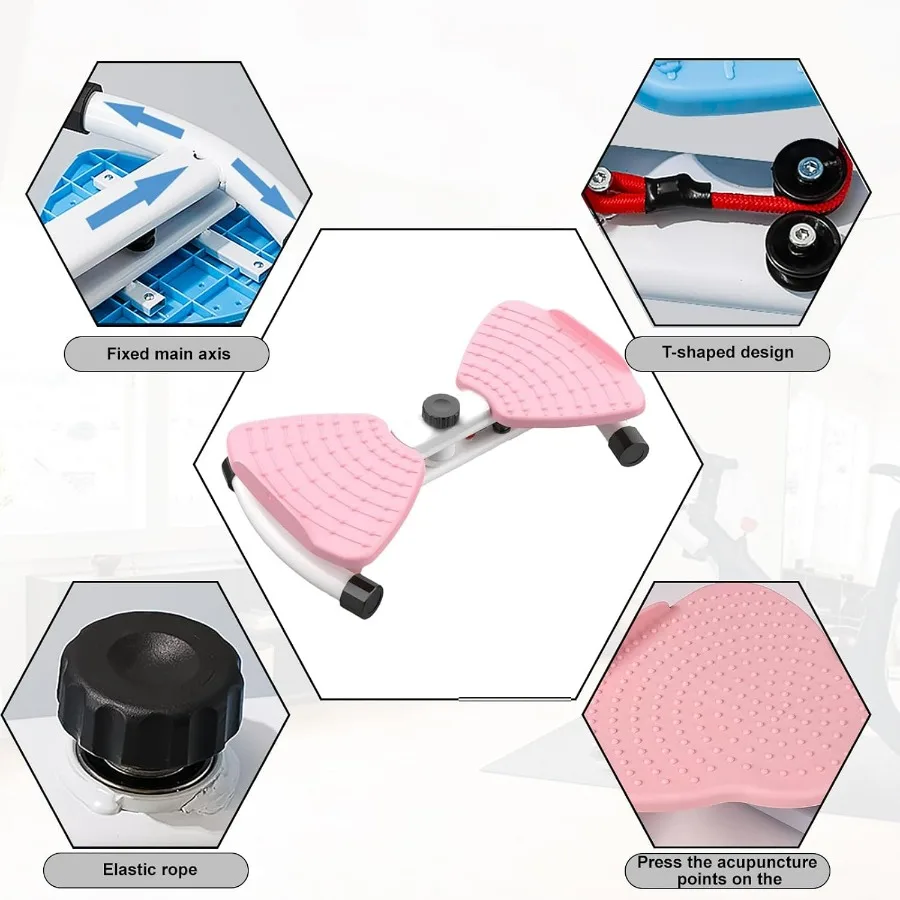 Waist Twist Machine Waist Trainer Board, Heavy-Duty 150KG ABS/Carbon Steel, No-Assembly Home Gym Equipment for Core Strength (Wo