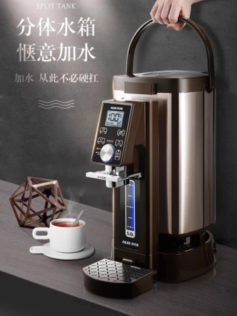Bouteille d'eau chaude électrique, isolation thermique automatique, bouilloire domestique, thermostat tout-en-un, grande capacité 5L, en acier inoxydable 1