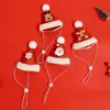 Christmas Cat Hat Cat Knitted Scarf Set Soft Winter Christmas Soft Santa Claus Costume Scarf For Dog Cats Pet Xmas Cat Supplies 2