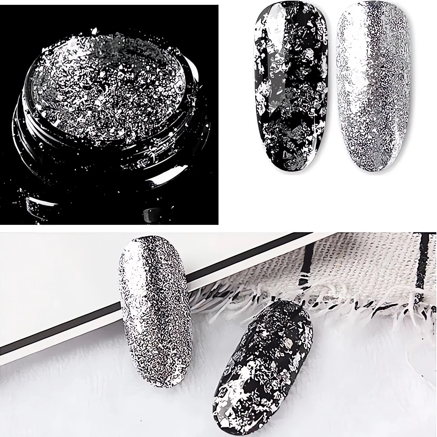 Gold Silver Bronze Foil Paper Irregular Aluminum Sticker Flakes Glitter Handmade Epoxy Resin Decor Candle Making Supplies