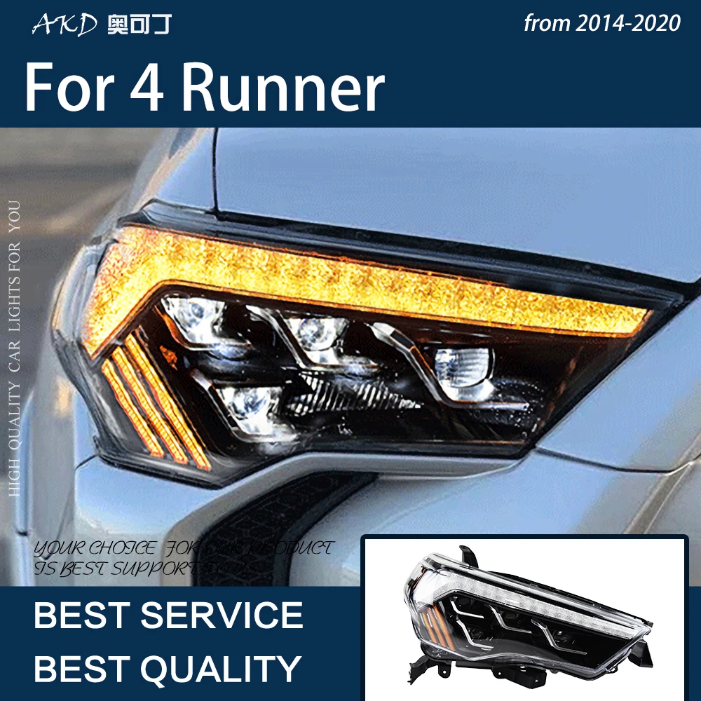 Car Lights For 4 Runner 20142020 Led Crystal Headlight 4runner Modification Animation Upgrade
