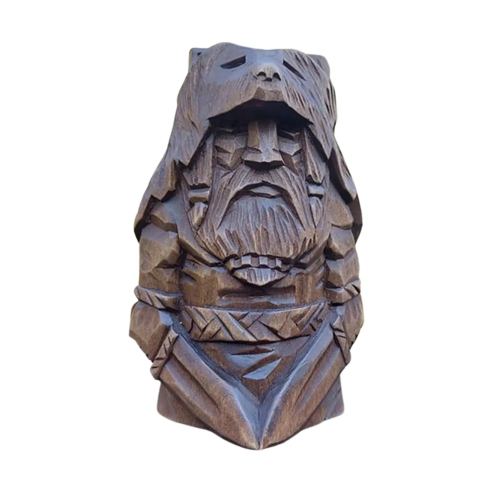 Norse God Viking Mythology Figurine Resin Wood Look Odin Thor Baldur Vidar 6″