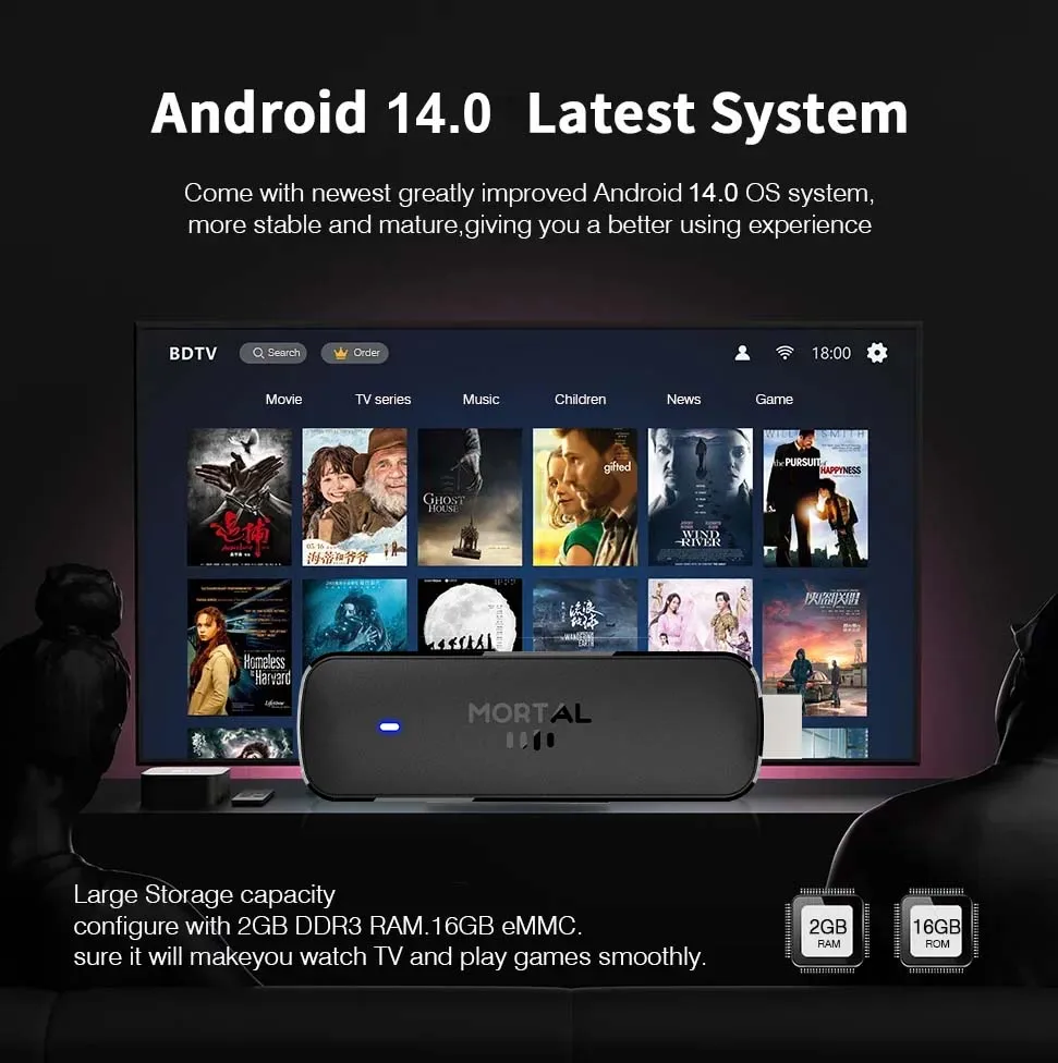 جهاز Mortal Q8 WIFI 6 BT5.0 Google Voice Assistant...