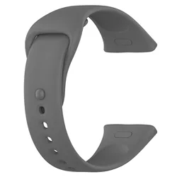 Silicone Watch Band Strap for Smartwatch - Comfortable Wristband Bracelet Accessory (Grey Strap)