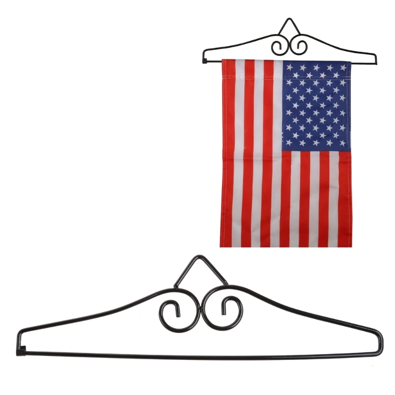 Horizontal Flags Wall Scroll Hanger Garden Stand Frame Durable Stainless Steel Weather-Proof Premium Hanging Holder