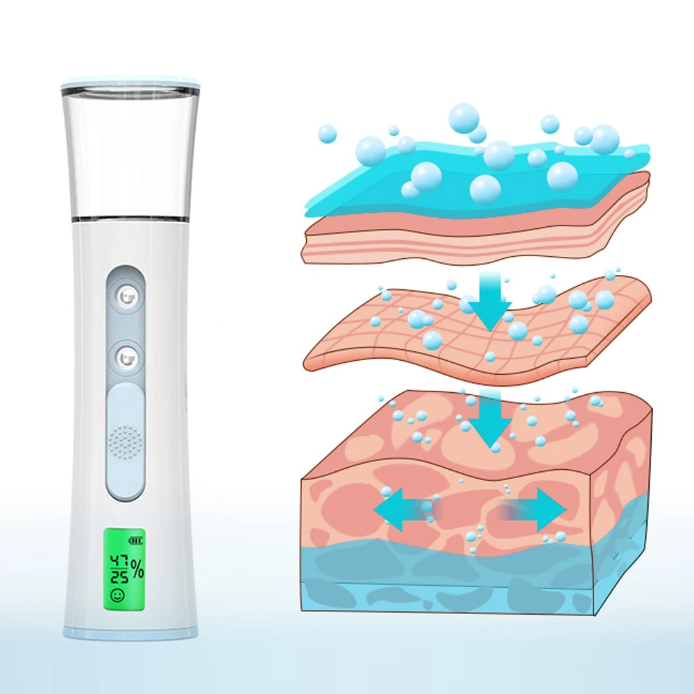 Nano Facial Steamer Mist Spray Eyelash Extensions Cleaning Pores Water SPA Moisturizing Hydrating Face Sprayer USB Rechargeable 5