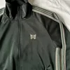 24ss Classic Butterfly Embroidery AWGE Stripes Jackets Men Women High Quality Jacket Nee dles Green Track Jacket 1