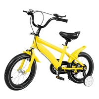 Vélo pour enfants de 14 pouces avec roue d'entraînement pour garçons et filles de 2 à 5 ans, vélo pour enfants réglable en hauteur blanc/jaune/rouge/bleu 5