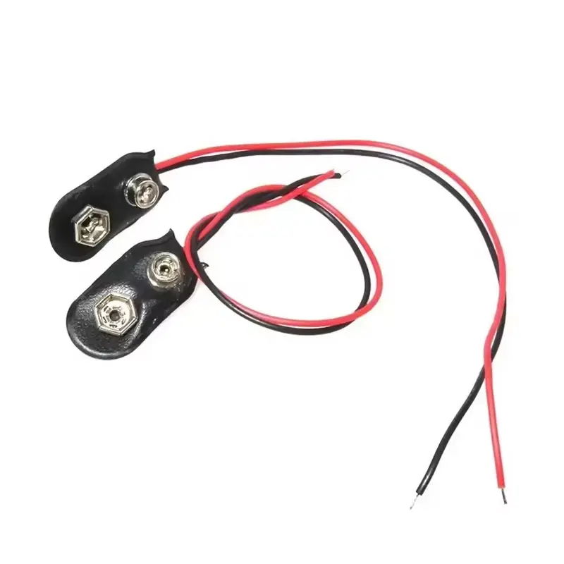 5/10PCS I-Type 9V Battery Connector 9 Volt Battery Clip 9V Battery Clip Connector with Wire and Hard Buckle Plastic Housing image 3