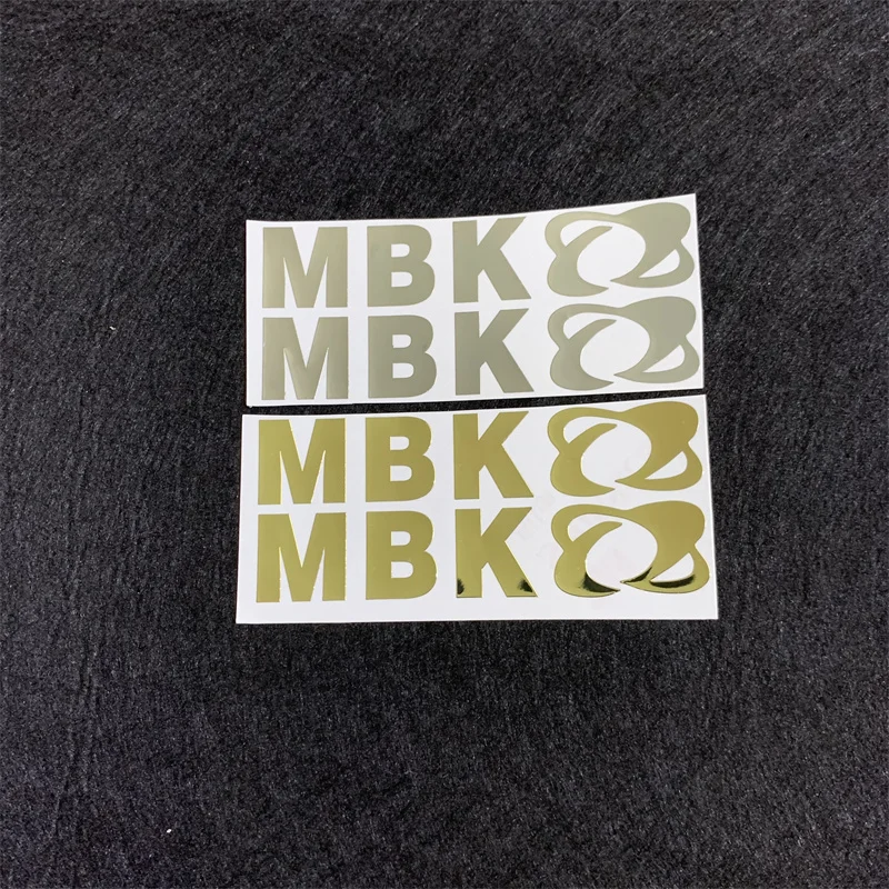 2pcs MBK Metal Sticker Motorcycle Refit Personalized Sticker Motorcycle MBK Logo Decorative Waterproof Decals for MBK 2pcs metal bookends book holders tower shape bookend metal bookends small book stands
