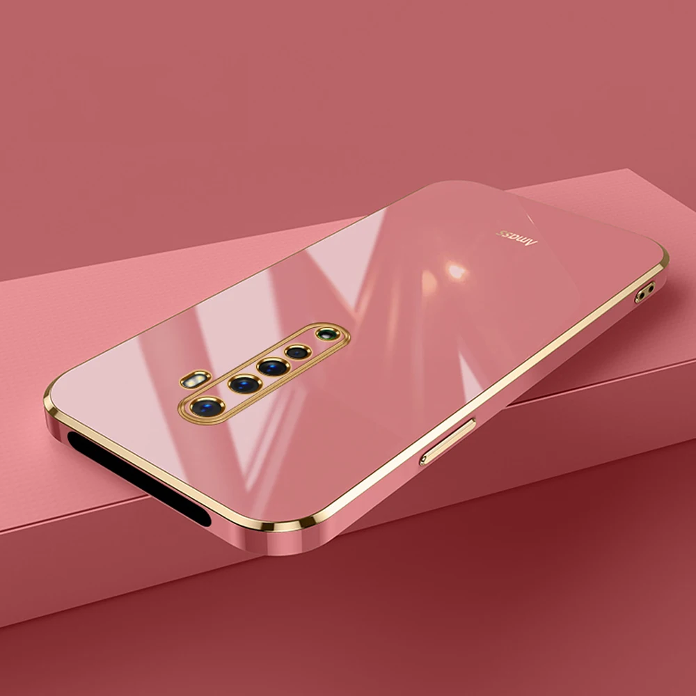 Luxury Square Plating ShockProof Silicone Back Cover