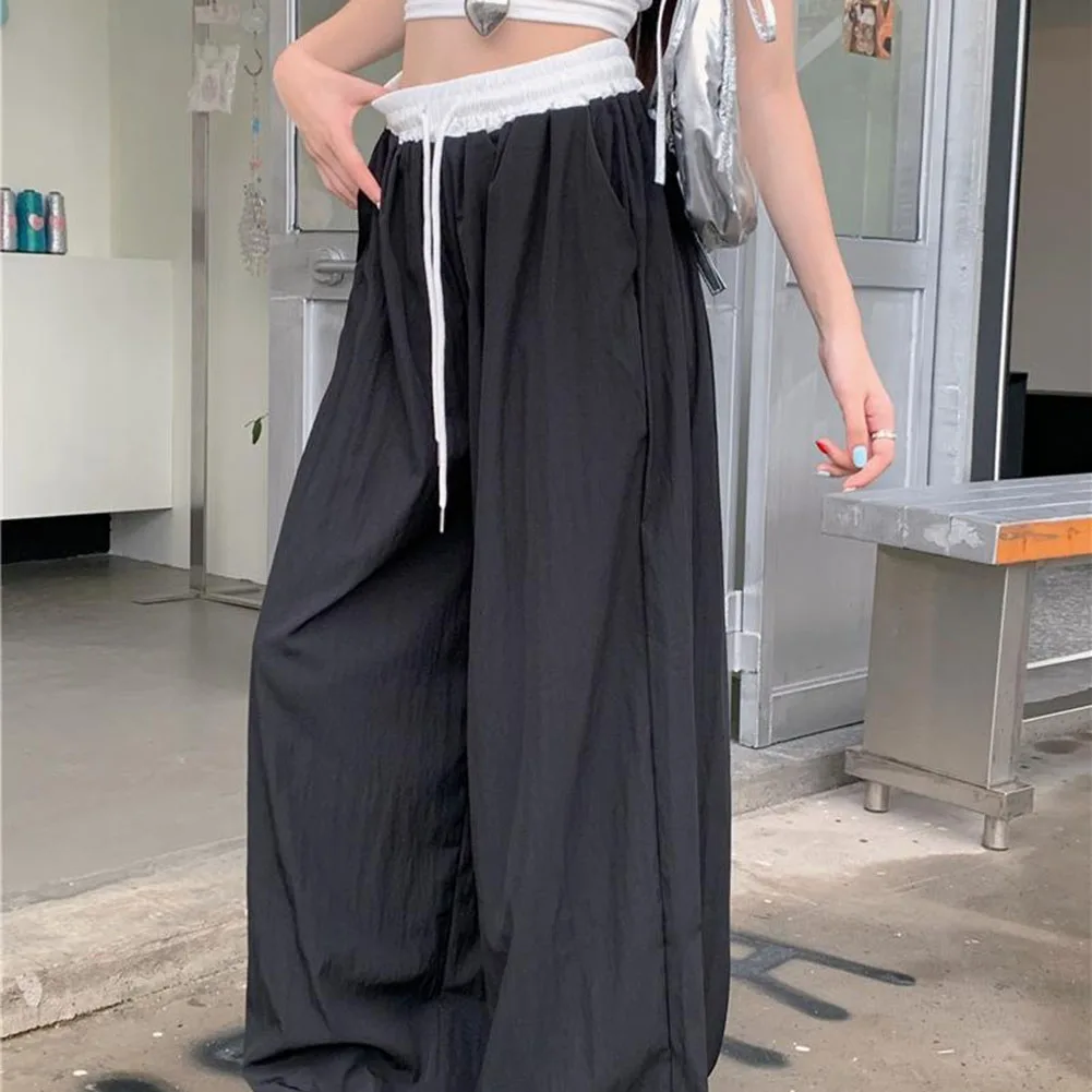 Lässiger Ausflug für den täglichen Gebrauch, schwarze Y2K-gestreifte Hose, lässig, Frühling, Sommer, Herbst, Winter, Urlaub, Urlaub, Alltag, brandneu – Detail 9