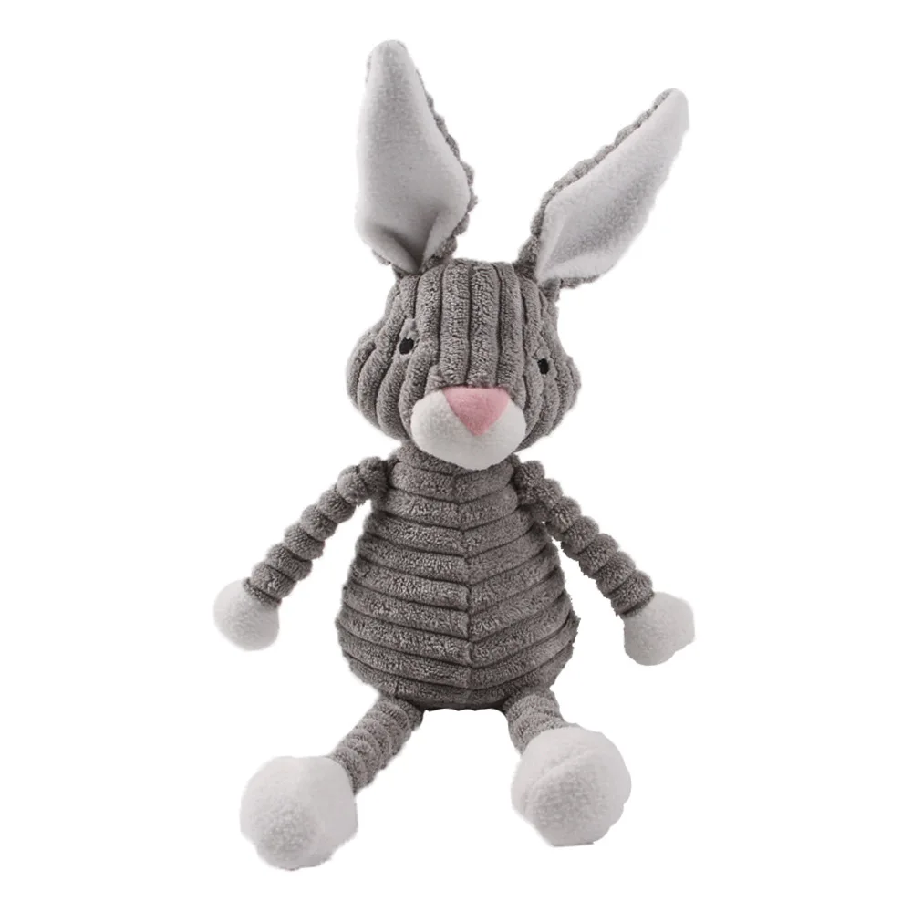 Plush Dog Toys Corduroy for Small Medium Dogs Animal Dog Squeaky Toy Bite Resistant Chew Toy Molar Teeth Cleaning Puppy Toys 2