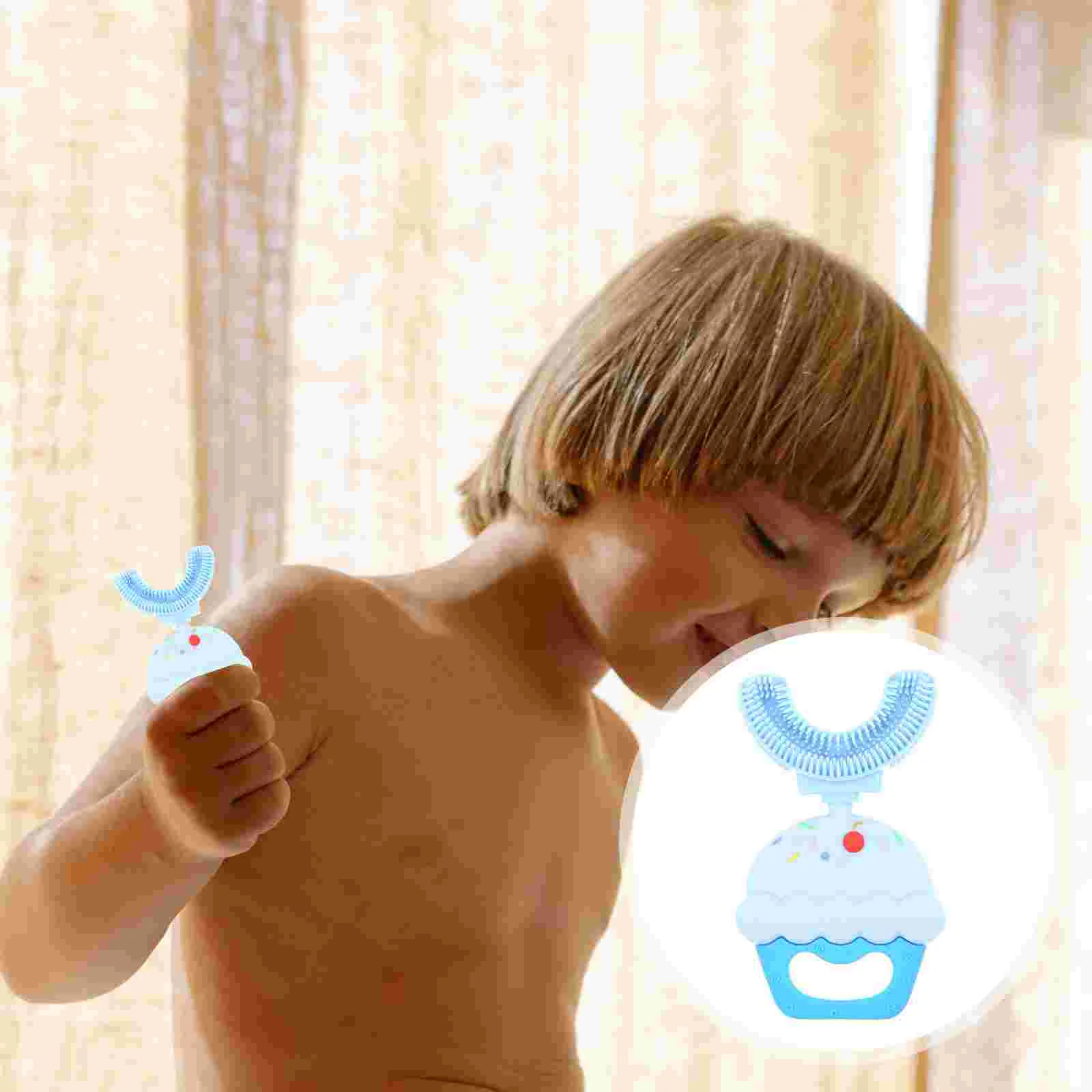  치아 클리너 어린이 U자형 칫솔, 부드러운 모피 입, 어린이 훈련