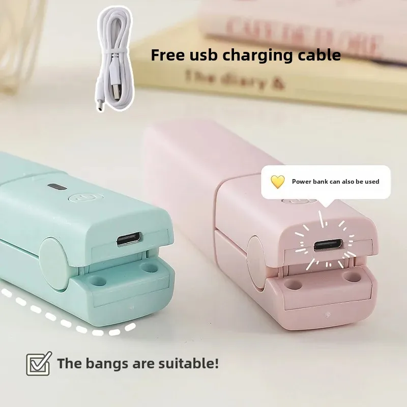Portable Mini USB Charging Hair Roller Student Automatic Clip-On Straight And Curly Two-In-One Small Power Dormitory Hairdryer