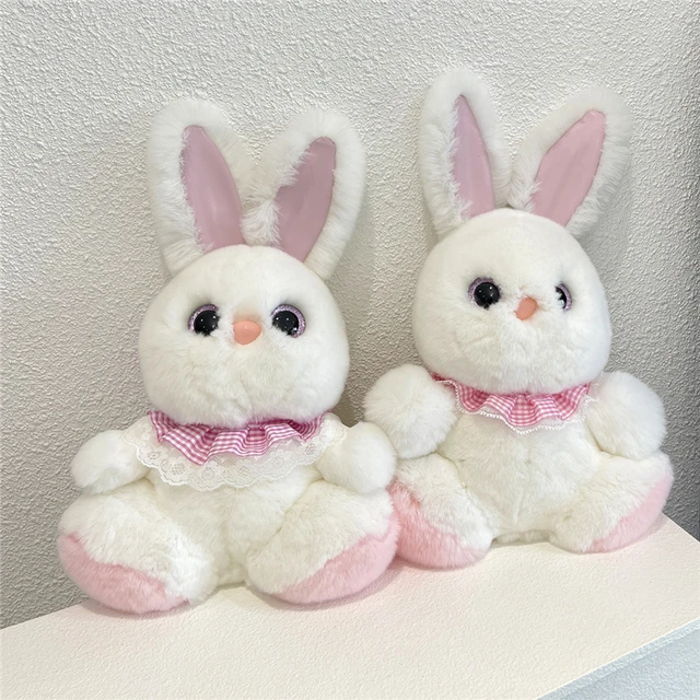 15CM Rex Rabbit Fur Rabbit Plush Pendant Kawaii Plush Bunny Backpack  Pendant Keychain Pendant Kids Birthday Gift Boy Girl Gift