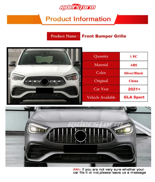 Adesivo Per Griglia Diamantata Mercedes GLA H247 - Pellicola Cromata, Personalizzata - Foto 3