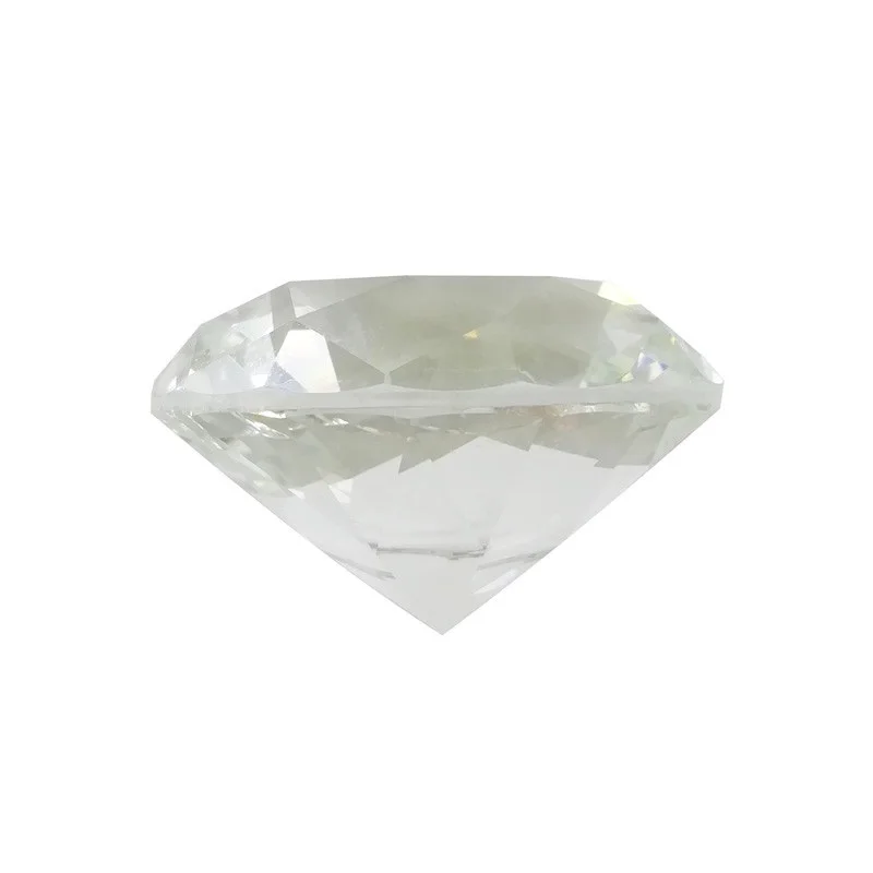 Crystal Glass Diamond Ornament - Transparent Decorative Gem