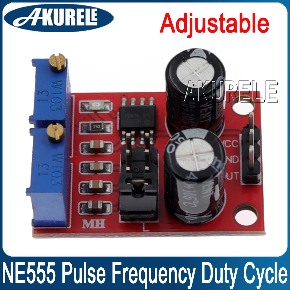 

NE555 Pulse Frequency Square Wave Rectangular Wave Signal Generator Module duty cycle adjustable Stepping Stepper motor driver