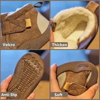 Toddler Baby Boots Winter Boys Girl Warm Baby Snow Shoes Plush Soft Bottom Infant Shoes Newborn Baby Outdoor Sneakers Kids Boots 6