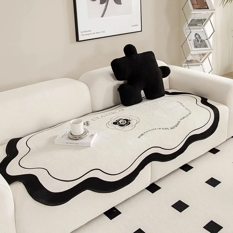 Chenille Sofa Cover for Living Room Print Sofas Towel Non Slip Couch Covers Irregular Alien Sofa Mat Seat Pad Modern Home Mat 2