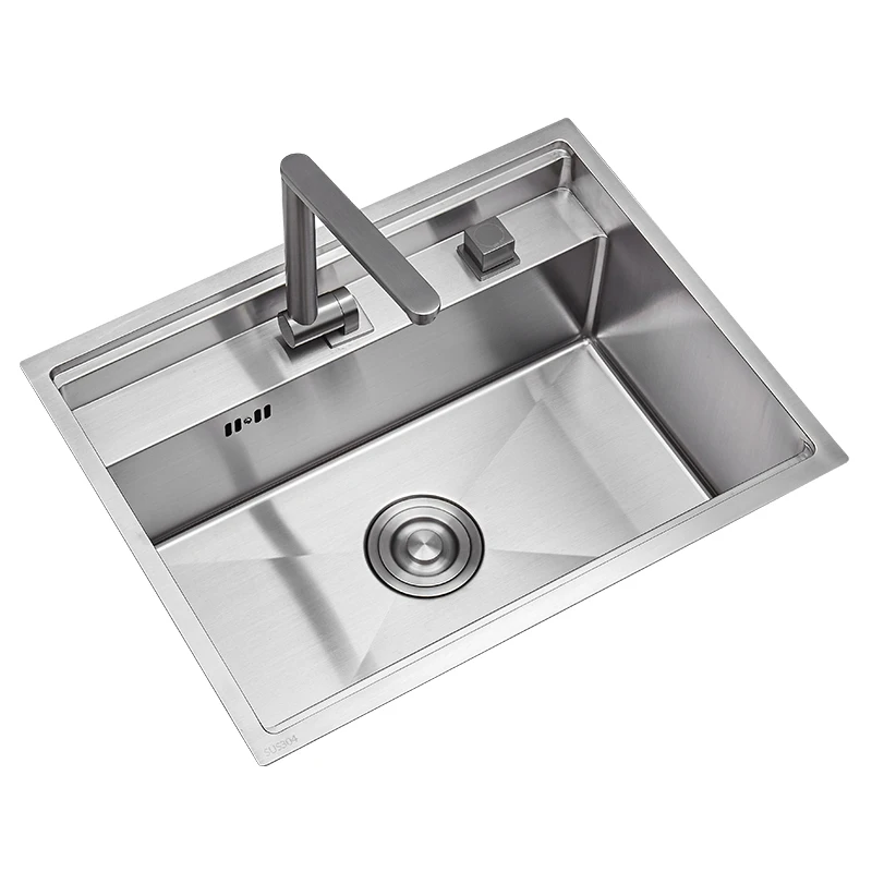 304 Stainless Steel Stylish Hidden Single Sink for Kitchen Cabinet and Countertop Double Covers 5