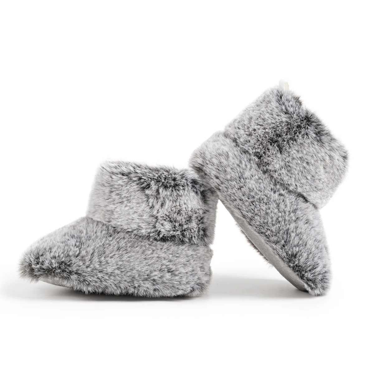 KIDSUN Baby Booties Newborn Infant Boy Girl Non-Slip Soft Sole Crib Shoes Toddler Plush Fluff Winter Warm Prewalker Boots 3