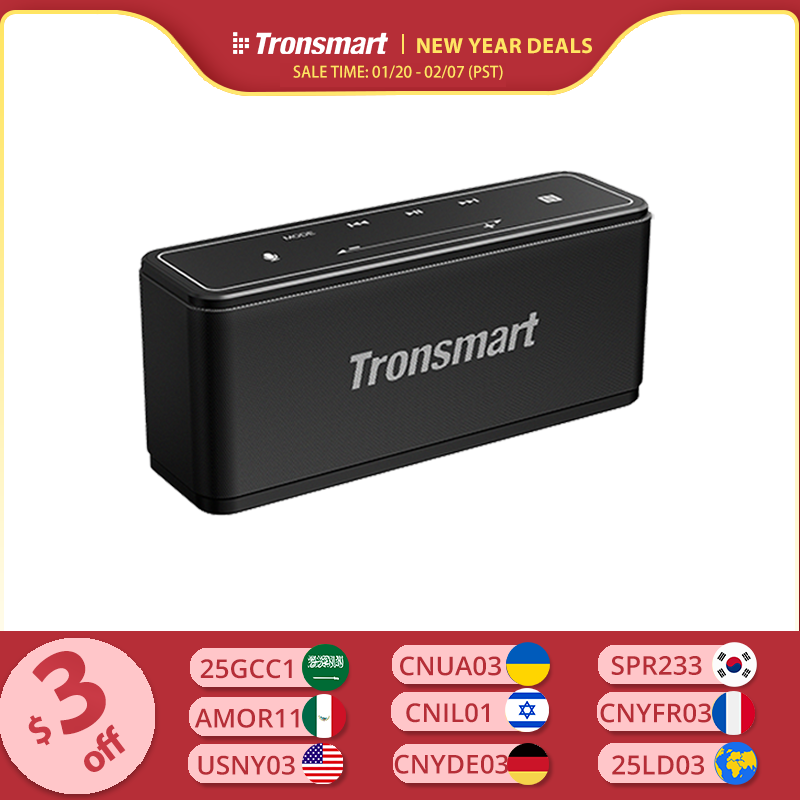 Tronsmart Mega Bluetooth Speaker 40W Portable Speaker with Touch Control Soundbar, support NFC, MicroSD