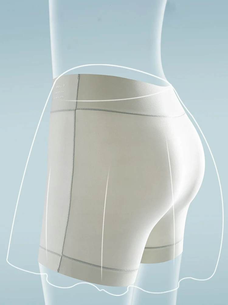 Women's safety shorts summer high waisted scratch resistant soft flat corner pants all size seamless flat corner pants wome