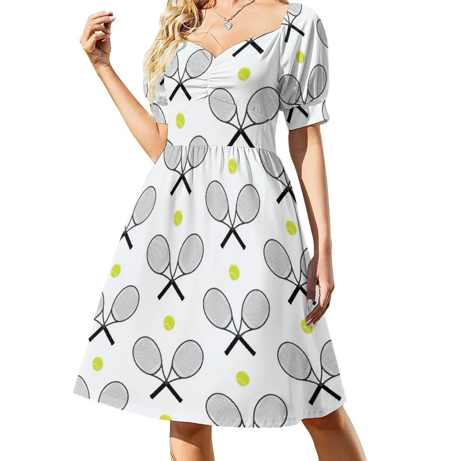 

Tennis Pattern 2 Sleeveless Dress women's evening dresses