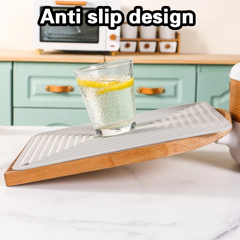 Silicone pot mat square thickened heat insulation mat non-slip corrugated models kitchen table mats