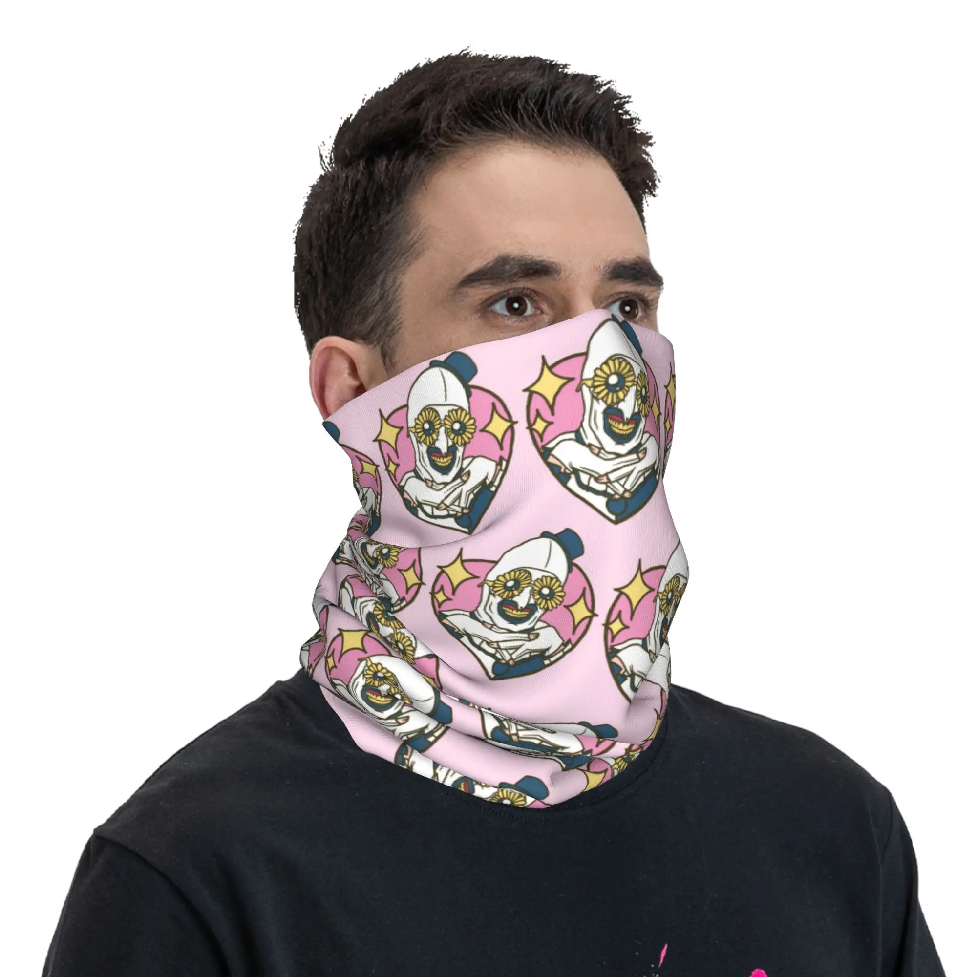 T-Terrifiers Horror Movie Bandana Neck Gaiter UV Protection Face Scarf Cover Men Women Headband Tube Balaclava