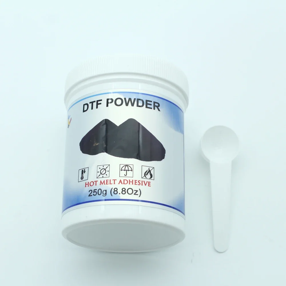 고품질 DTF 블랙 파우더, 모든 원단용 핫멜트 전사 접착 파우더 (Direct To Film)