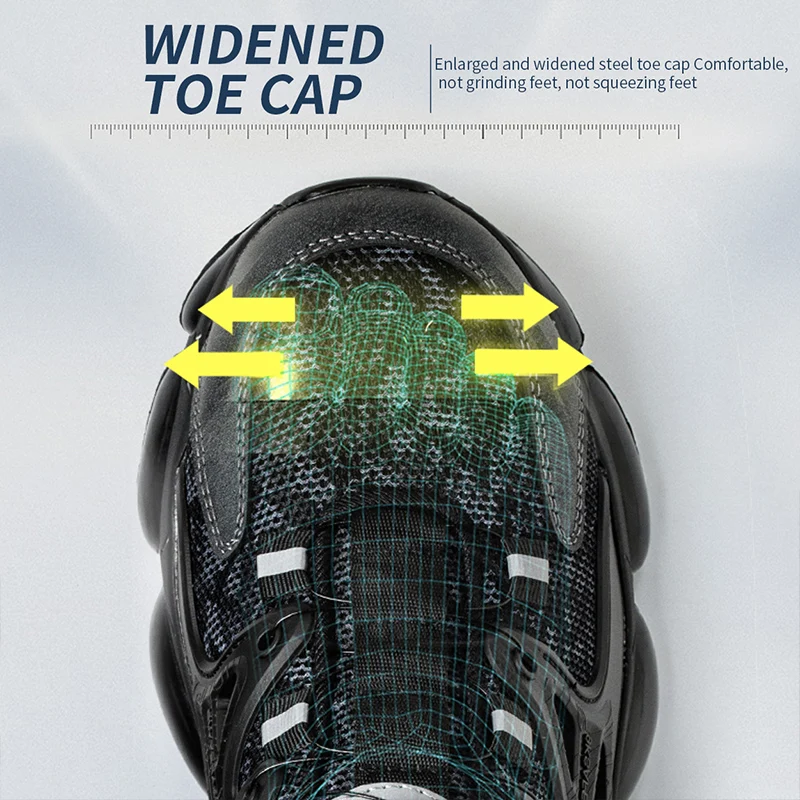 Quality Air Cushion Safety Shoes Men Rotary Buckle Work Shoes Indestructible Sneakers Puncture-Proof security Boots Protective