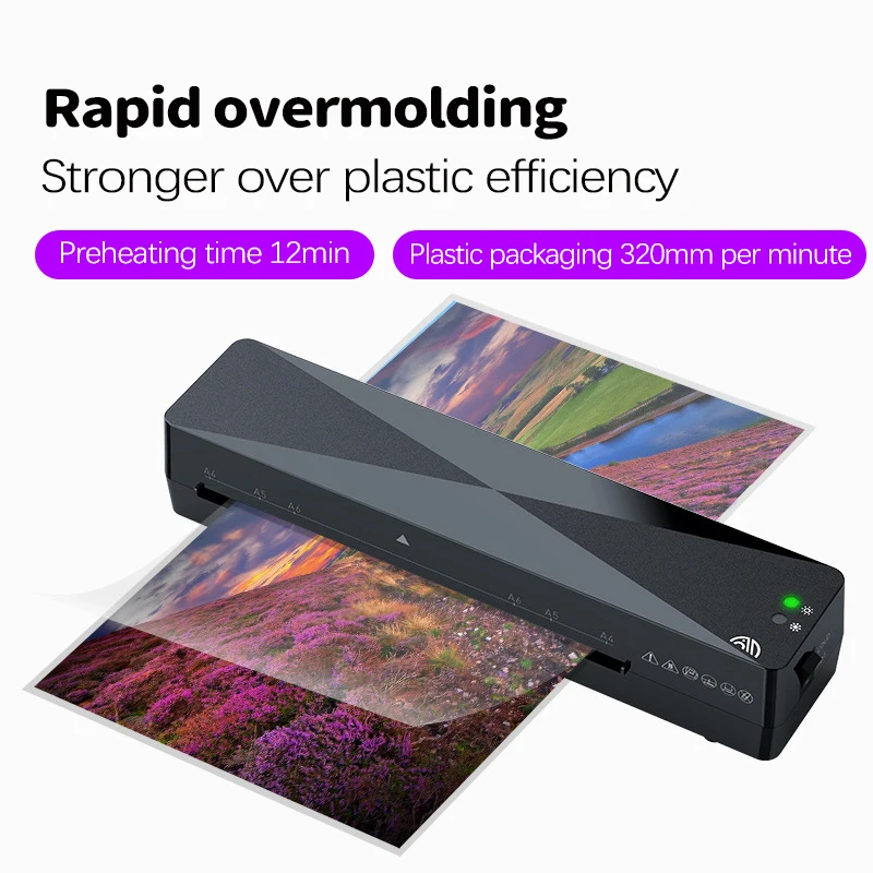 Professional thermal laminating machine for A4 document photo blister packaging plastic film roll laminator