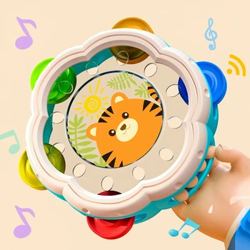 Montessori Musical Instruments Hand Drum Shaking Rattles Infant Kids Interactive Music Educational Toys Baby Toys 6 12 Months