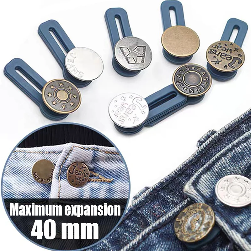 12 Pcs Elastic Waistband Extenders, Adjustable Waist Extenders For Pants  For Women And Men, Pregnancy Pants Extender Jeans Pants Button Extender (6  Co