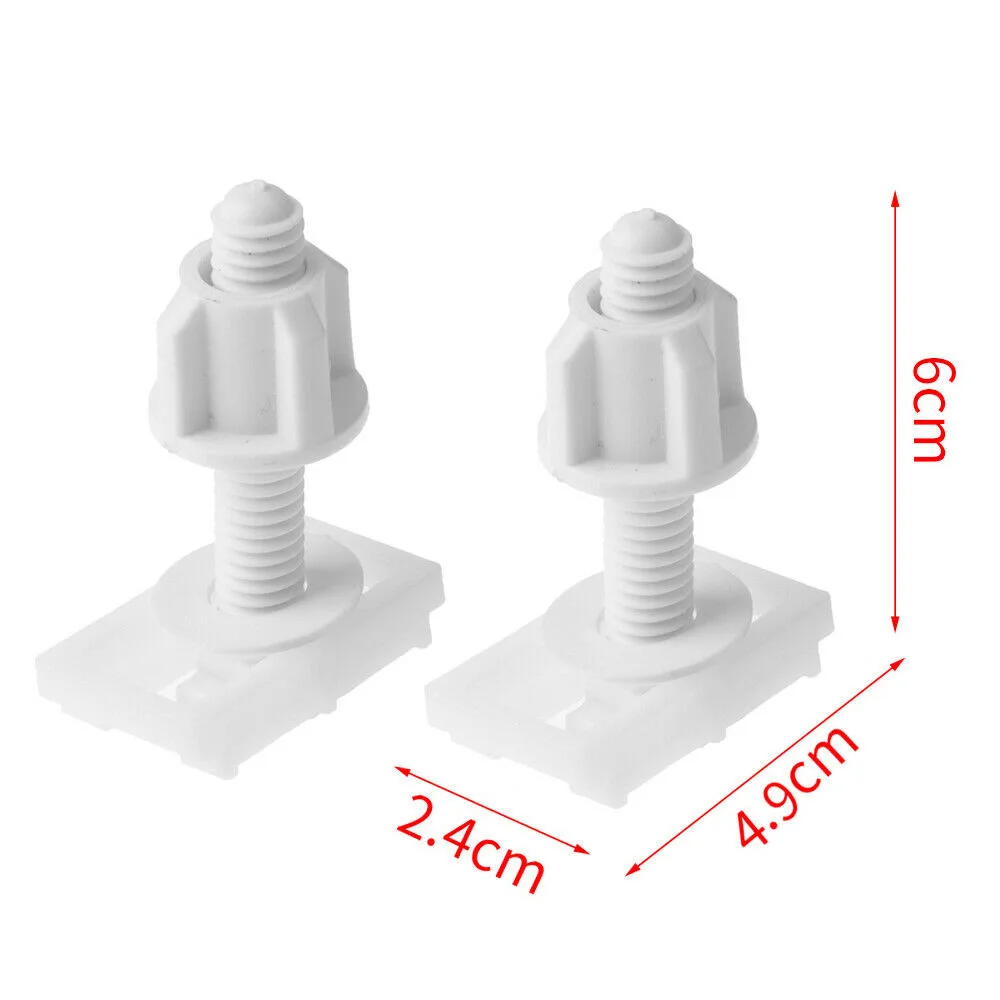 Toilet Lid Hardware 2pcs Toilet Seat Hinge Bolts Screw Fixing Fitting Kit Bathroom Toilet Seat Repair Screws