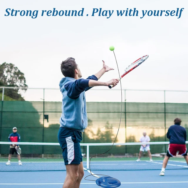 Tennis Training Ball with String & Rebound Baseboard Self Practice Tool Beginners Sport Exercise Solo Tennis Training Equipment 6