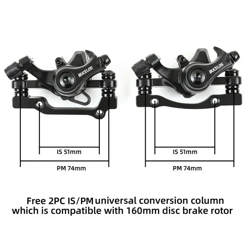Bicycle disc brake Caliper 160mm Front/rear Line Pulling Disc Brake Aluminum Alloy Mechanical Brakes Calipers MTB Part