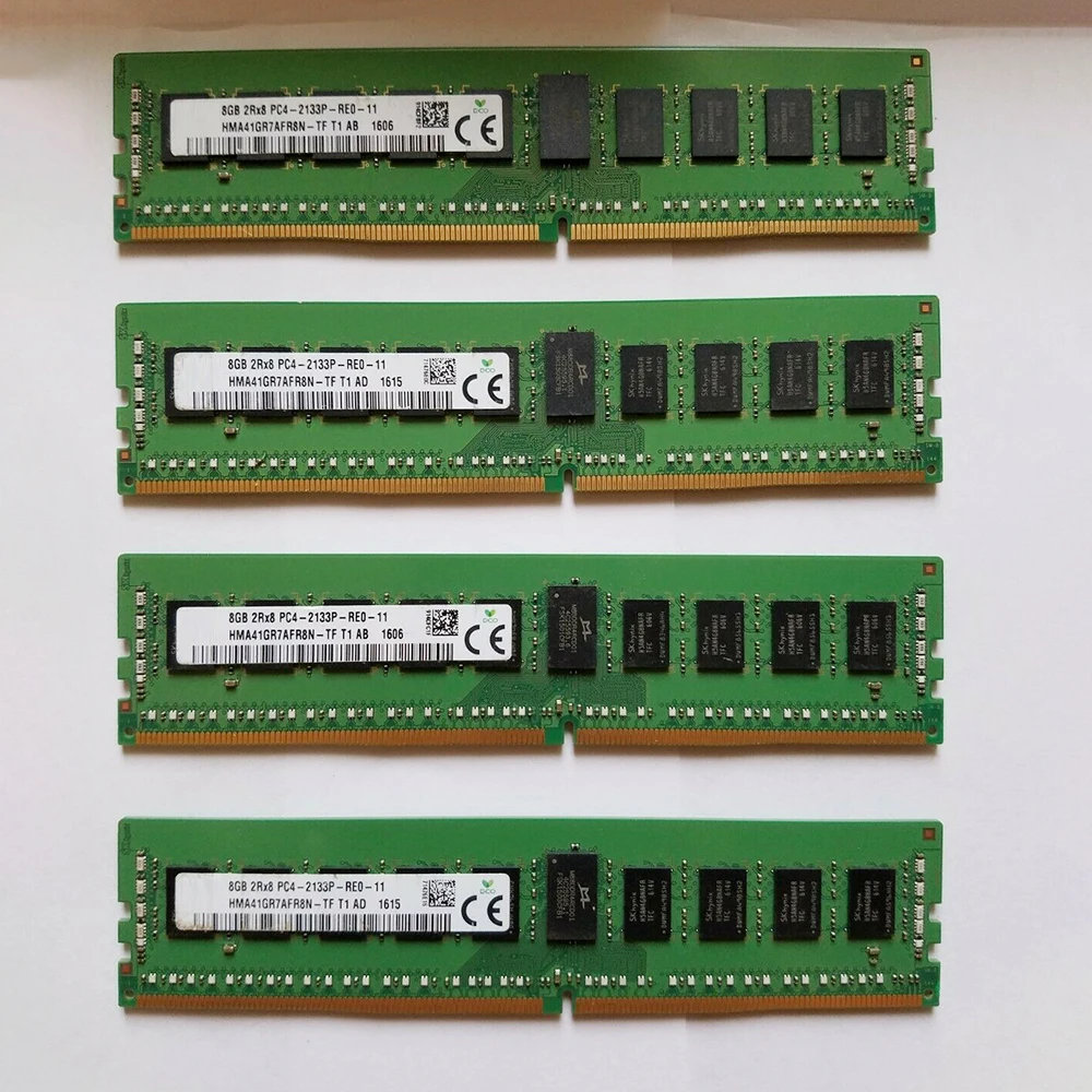 1PCS RAM 8GB 2RX8 PC4-2133P-RE0 For SK Hynix Server Memory