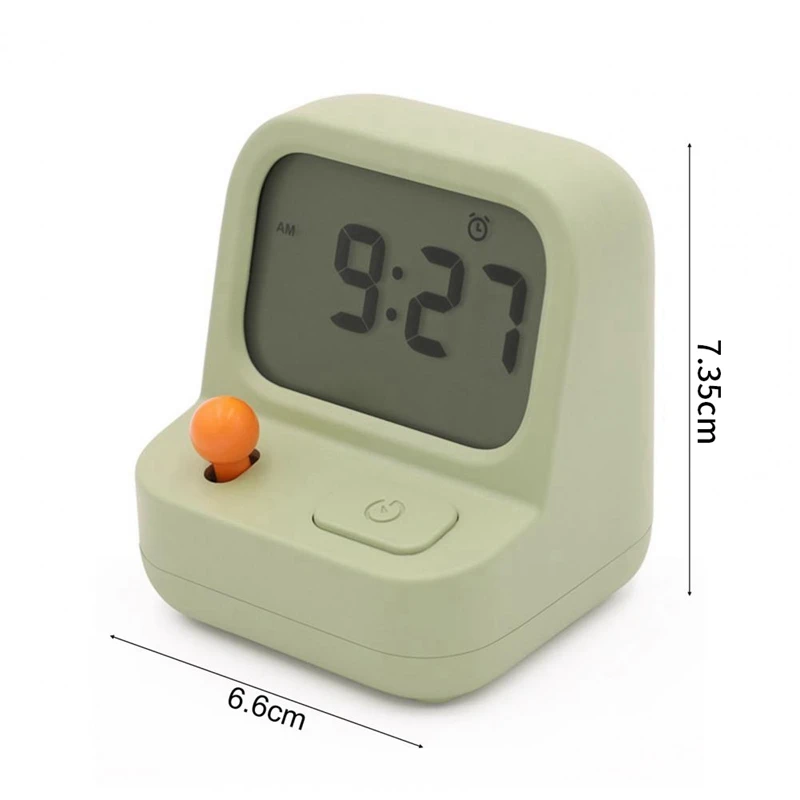 Retro Mini Handheld Game Machine Alarm Clock Kids Cute Digital Clock Multi Function Countdown Snooze Desk Table Clock Durable 6